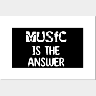 Music Is the Answer - Captivating Musical Instrument Words Posters and Art